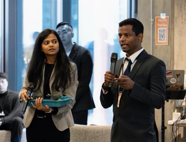 Priyanka Kumari and Pandian Rajaram presenting See Produce